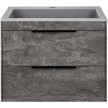 Тумба с раковиной Vincea Chiara 2D VMC-2C2600GS/VCB-13600G 60 серый камень