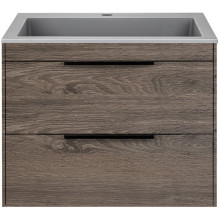 Тумба с раковиной Vincea Chiara 2D VMC-2C2600RO/VCB-13600G 60 темный дуб