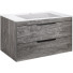 Тумба с раковиной Vincea Chiara 2D VMC-2C2800GS/VCB-13800W 80 серый камень