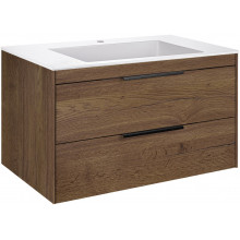 Тумба с раковиной Vincea Chiara 2D VMC-2C2800TO/VCB-13800W 80 дуб табак