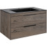 Тумба с раковиной Vincea Chiara 2D VMC-2C2800RO/VCB-13800B 80 темный дуб