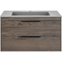 Тумба с раковиной Vincea Chiara 2D VMC-2C2800RO/VCB-13800G 80 темный дуб