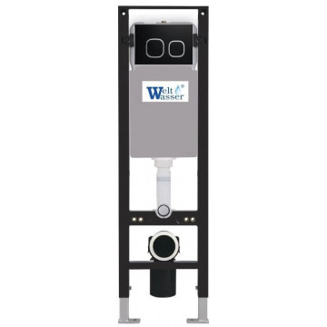 Инсталляция для подвесного унитаза Weltwasser WW Amberg 350 BL 10000012280 с черной кнопкой