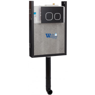 Смывной бачок Weltwasser WW Amberg 404 BL 10000009856 с черной кнопкой