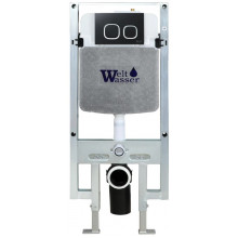 Инсталляция для подвесного унитаза Weltwasser WW Amberg 497 ST BL 10000008222 с черной кнопкой