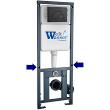 Инсталляция для подвесного унитаза Weltwasser Marberg 410 RD BL 10000011210 с черной клавишей