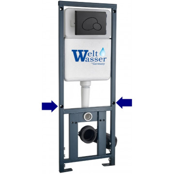 Инсталляция для подвесного унитаза Weltwasser Marberg 410 RD BL 10000011210 с черной клавишей