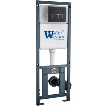 Инсталляция для подвесного унитаза Weltwasser Marberg 410 SE BL 10000011212 с черной клавишей смыва
