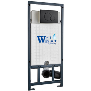 Инсталляция для подвесного унитаза Weltwasser Marberg 507 RD BL 10000011214 с черной клавишей смыва