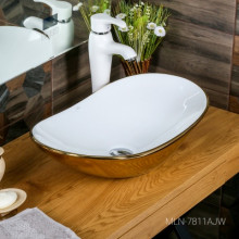Раковина накладная Melana MLN- 7811AJW золото