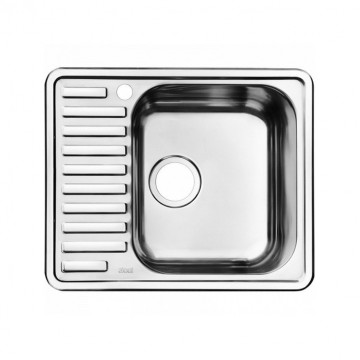 Мойка кухонная с выпуском IDDIS Strit S STR58PRi77K 585*485 нержавеющая сталь, полированная, чаша справа