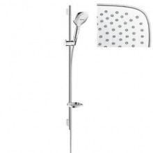 Душевой гарнитур Hansgrohe Raindance Select E 120 EcoSmart Unica S Puro 26623400, хром/белый
