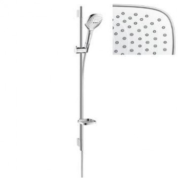 Душевой гарнитур Hansgrohe Raindance Select E 120 EcoSmart Unica S Puro 26623400, хром/белый