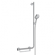 Душевой гарнитур Hansgrohe Raindance Select S 120 EcoSm/U'Comfort 26327400 110 см R, белый/хром