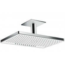 Верхний душ Hansgrohe Rainmaker Select 460 24004400, 466 x 300 мм, 2 режима струи, с держателем, белый/хром