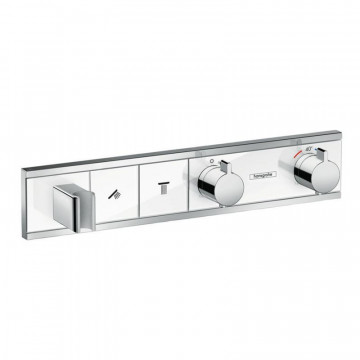 Смеситель для душа Hansgrohe RainSelect 15355400, 2 потребителя, термостатический, белый/хром
