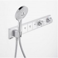 Смеситель для душа Hansgrohe RainSelect 15356400, 3 потребителя, термостатический, белый/хром