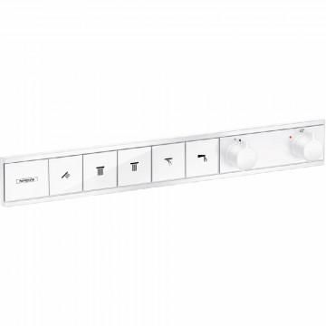 Смеситель для душа Hansgrohe RainSelect 15384700, 5 потребителей, термостатический, белый матовый