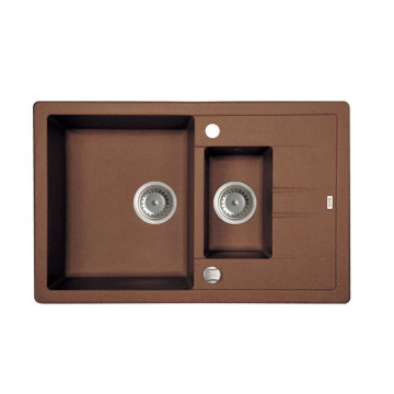 Кухонная мойка Iddis Vane G V34C785i87 78 x 50 x 22.7 см, Granucryl, 1 чаша+1/2, коричневый (шоколад)