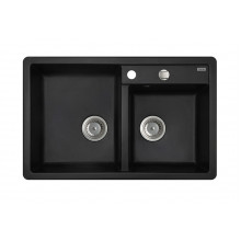 Кухонная мойка Iddis Vane G V21B782i87 78 x 50 x 22.7 см, Granucryl, 2 чаши, черный