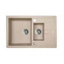 Кухонная мойка Iddis Vane G V18P785i87 78 x 50 x 22.7 см, Granucryl, 1 чаша+1/2, бежевый (песок)