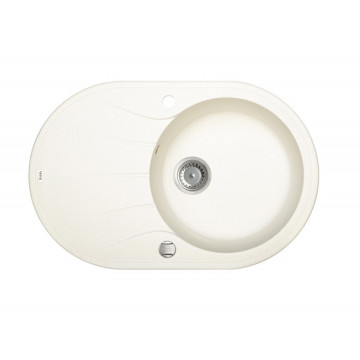 Кухонная мойка Iddis Kitchen G K15W771i87 77 x 55 x 23 см, Granucryl, 1 чаша, белый