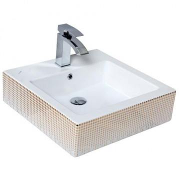 Раковина Creavit TP256.000T0 золото круги
