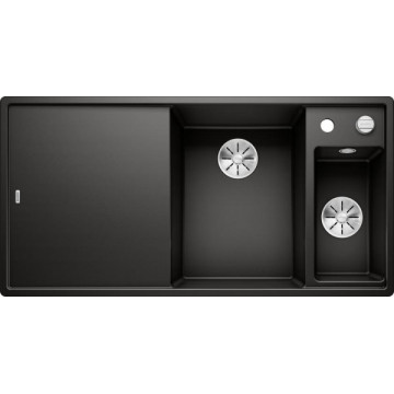 Кухонная мойка Blanco Axia III 6 S 525849, чаша слева, черный, разделочный столик из ясеня
