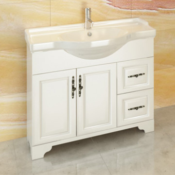 Тумба-умывальник Comforty Севилья-100 слоновая кость с раковиной Comforty Т-9315