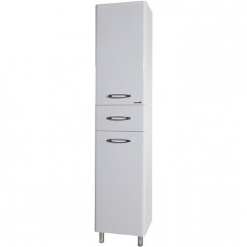 Шкаф-пенал Bellezza Джела 40 L 6147 с бельевой корзиной белый