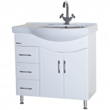 Тумба c раковиной Bellezza Коралл 85 L Белая