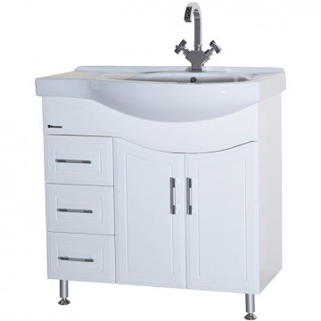 Тумба c раковиной Bellezza Коралл 85 L Белая