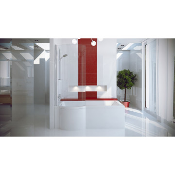 Акриловая ванна BESCO INSPIRO с душевой кабиной 160x70 L WAI-160-NLE