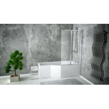 Акриловая ванна BESCO INTEGRA с душевой шторкой 170x75 R WAI-170-PP2