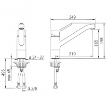 Смеситель для кухни Oras Aquita  2920F