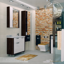 Зеркальный шкаф Акватон Брайтон 80 1A186102BR500 ВЕНГЕ