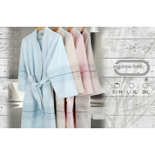 Халат 1MarKa L-Xl, 40% бамбук, 60% хлопок, Розовый