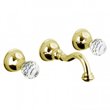 Смеситель для раковины Webert Karenina КА750404 Золото/кристаллы Swarovski
