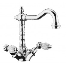 Смеситель для раковины Webert Alexandra AL700302015 хром, ручки Swarovski