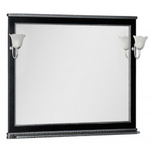 Зеркало Aquanet Валенса 110 черный краколет-серебро 180296
