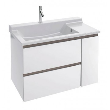 Тумба под раковину Jacob Delafon Soprano 80 EB1330-N18, цвет - белый глянец, 76*53,5 см