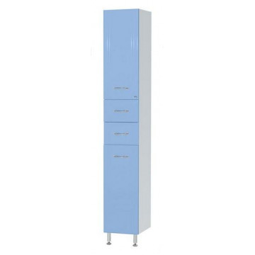 Пенал Bellezza УЮТ 30 L/R, напольный, цвет - голубой, 30*190*35 см