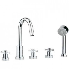 Смеситель Bandini Giob 616740SS30 для ванны/душа, хром матовый/ручка-крестик