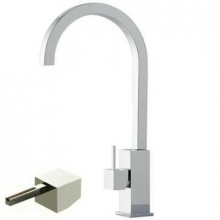 Смеситель Bandini Ice Cube 750220PN00LT для раковины, никель/ручка тик