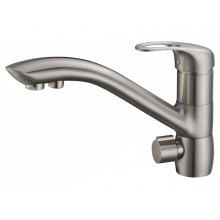 Смеситель Zorg Clean Water ZR 404 KF-NIСKEL для кухни под фильтр, цвет никель