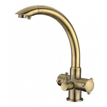Смеситель Zorg Clean Water ZR 321 YF-BR для кухни под фильтр, цвет бронза