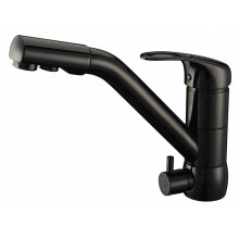 Смеситель Zorg Clean Water ZR 400 KF-12-BLACK для кухни под фильтр, цвет черный