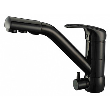 Смеситель Zorg Clean Water ZR 400 KF-12-BLACK для кухни под фильтр, цвет черный