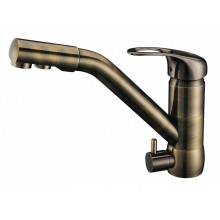 Смеситель Zorg Clean Water ZR 400 KF-12-ANTIQUE для кухни под фильтр, цвет античный