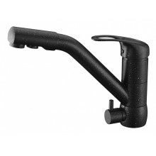 Смеситель Zorg Clean Water ZR 400 KF-12-BL-METALL для кухни под фильтр, цвет черный металл